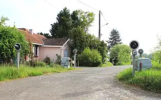 Passage à niveau ligne de Morcenx à Bagnères-de-Bigorre.
