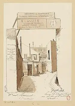 Le no 20 en 1892 (dessin de Jules-Adolphe Chauvet).