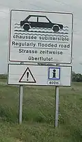 Chaussée submersible.
