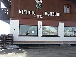 Le refuge Lagazuoi.