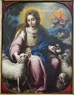 Peinture d'Alonso Miguel de Tovar (es) (1732), chapelle de la Divine Bergère de Séville (es).