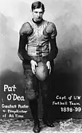 Pat O'Dea, punter et fullback des Badgers de Wisconsin.