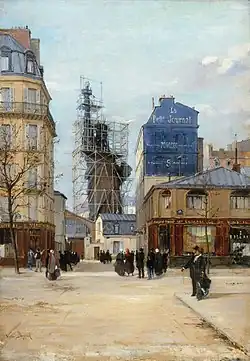 La Statue de la Liberté de Bartholdi dans les ateliers Gaget-Gautier, rue de Chazelles (Paul-Joseph-Victor Dargaud, vers 1885).