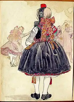Jeune paysanne en costume de la Schwalm