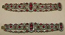 Paire de bracelets de rubis et brillants de la duchesse d'Angoulême (1816).