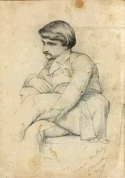 Portrait de Paul Baudry. Localisation indéterminée.