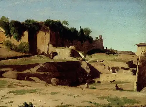 Le Palais impérial sur le mont Palatin, Rome (1834), Art Institute of Chicago.