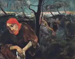 Paul Gauguin, Christ sur le Mont des Oliviers, 1889 (73&nbsp;×&nbsp;92&nbsp;cm), Norton Museum of Art, West Palm Beach.