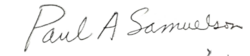 signature de Paul Anthony Samuelson