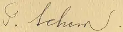 signature de Paul Scherrer