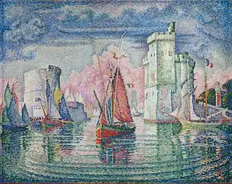 Entrée du port de la Rochelle, par Paul Signac, 1921.
