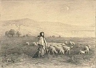 Jeune gardeuse de moutons, Paris, musée du Louvre.