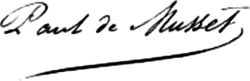 signature de Paul de Musset