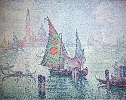 La Voile verte de Paul Signac.La peinture en 1904 sur Commons