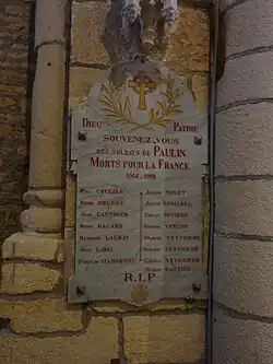 Monument aux morts paroissial.