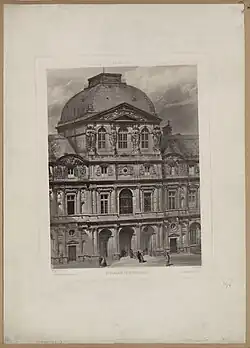 Pavillon de l'Horloge, héliogravure, 1853.