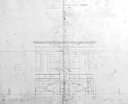Elévation définitive du pavillon de Trivaux, 1783.