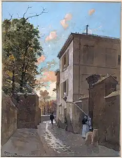 Rue Berton vers 1900 (Fédor Hoffbauer).
