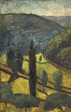 Paul Sérusier, Paysage aux arbres noirs, 1906.