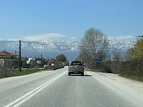 La route à Tríkala.