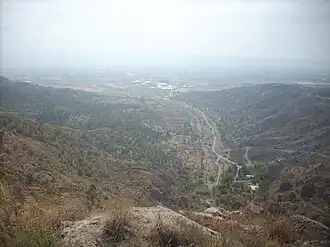 Vue de la rambla de Béjar depuis Peñas de Béjar