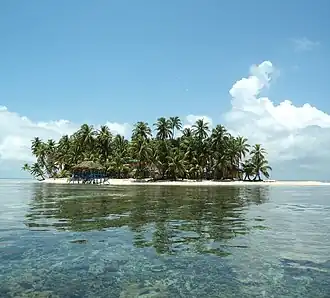 Un lagon dans les Cayos Perlas.