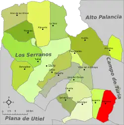 dans la comarque de Los Serranos.