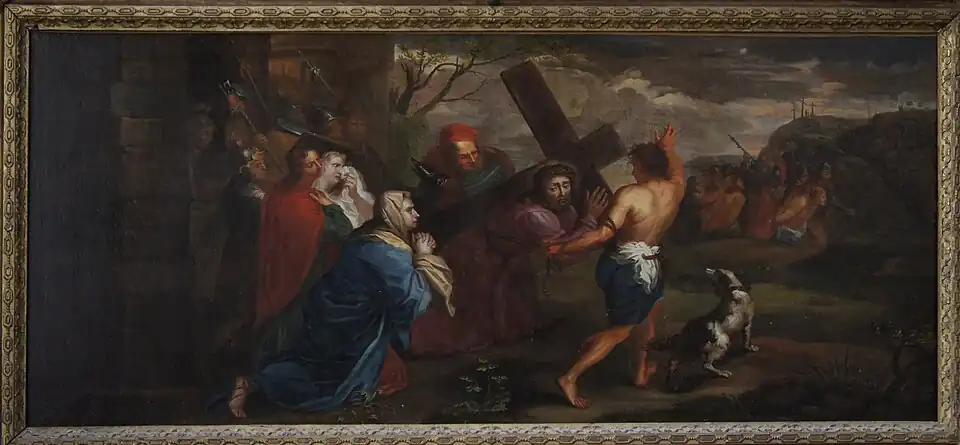 Portement de Croix du XVIIe siècle par Jan van den Hoecke.