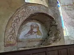 Peintures murales du tympan de l'ancien portail.