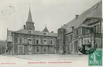 Le château de Crèvecœur-le-Grand est utilisé de longue date comme hôpital-hospice.