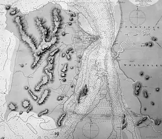 Jerejak sur une carte de 1884