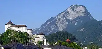 Vue depuis la :forteresse de Kufstein&nbsp;(de).