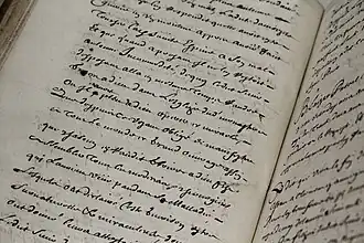 Double page du manuscrit autographe des Pensées de Pascal.