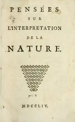 Image illustrative de l’article Pensées sur l'interprétation de la nature