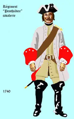 régiment de Penthièvre cavalerie de 1740 à 1757