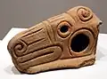« Poignée » de vase en forme de tête d'animal. Jōmon Final, 1000-300 AEC (?). Art Institute of Chicago