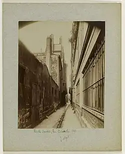 Vue de la ruelle en 1898 (photographie d'Eugène Atget)
