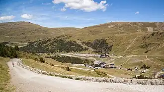 Vue aérienne de la station.