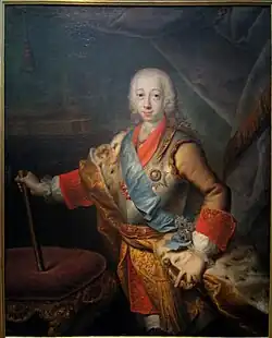 Portrait du grand duc Pierre Fedorovich de Russie, plus tard l'empereur Pierre III, 1743 (Moscou, galerie Tretiakov)
