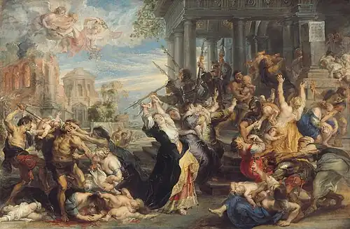 Le Massacre des Innocents de Rubens (v. 1636-1638), Alte Pinakothek.