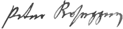signature de Peter Rosegger