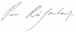 Signature de Peter Rühmkorf