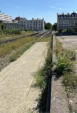 Vue depuis la gare vers le pont du cours de Vincennes