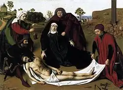 La Lamentation, tempera sur panneau, 29,2&nbsp;×&nbsp;21,6&nbsp;cm, Metropolitan Museum of Art, New York