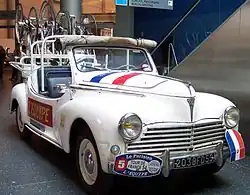 Une des seize 203 à carrosserie Tour de France cycliste 1954.