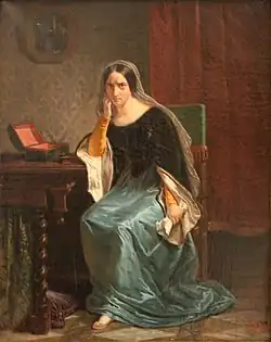 Frédéric Peyson, Marguerite de Bourgogne assise, vers 1844