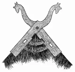 Esquisse d'un pignon de ferme.