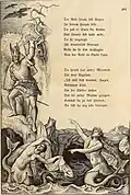 Hagen et les sirènes, Hadeburg and Sigelind. chant XXV.