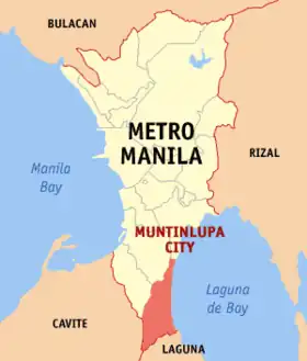 Localisation de Muntinlupa