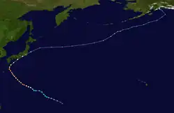 Trajectoire du typhon Phanfone.